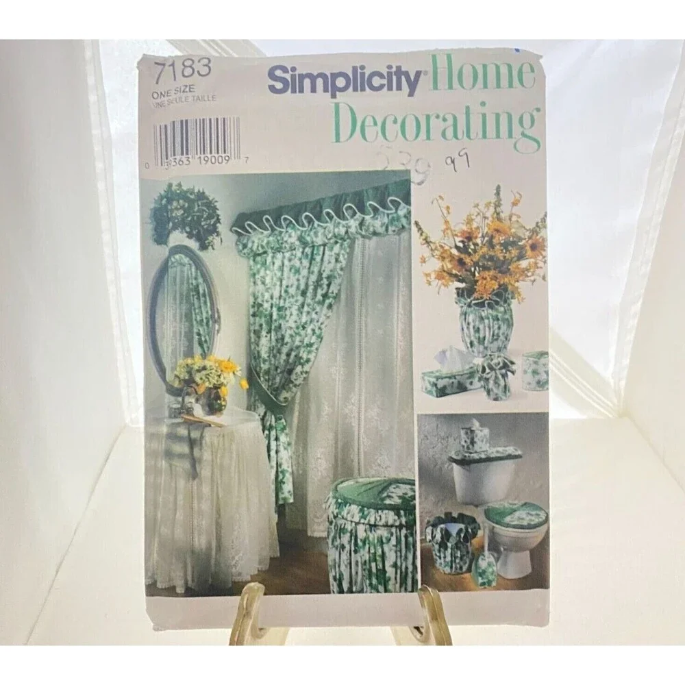 #7183 Simplicity Home Decorating Bathroom Accessories Sewing Pattern